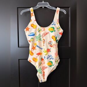 Old Navy Colorful Graphic One Piece Swimsuit